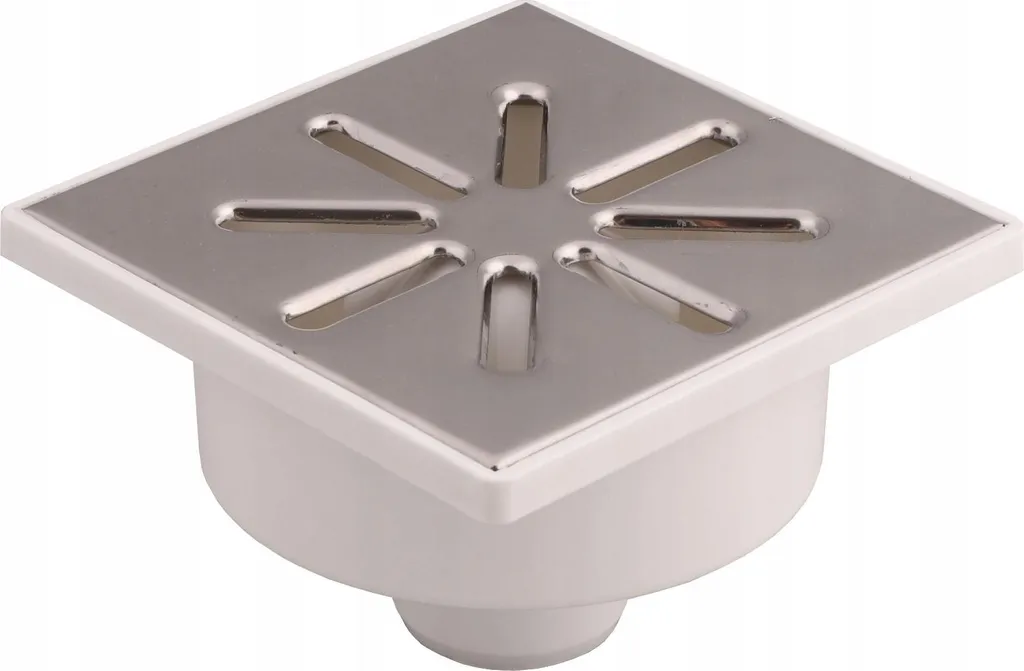 Griglia di drenaggio 15x15cm AQUER Ø50 Scarico Fondo Inox Professionale