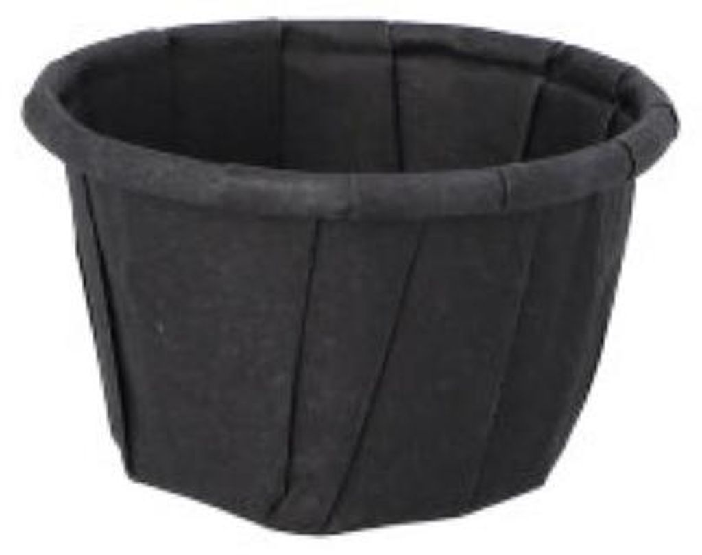 250 Dressingbecher, Papier 10 ml Ø 3,5 cm · 2,2 cm schwarz