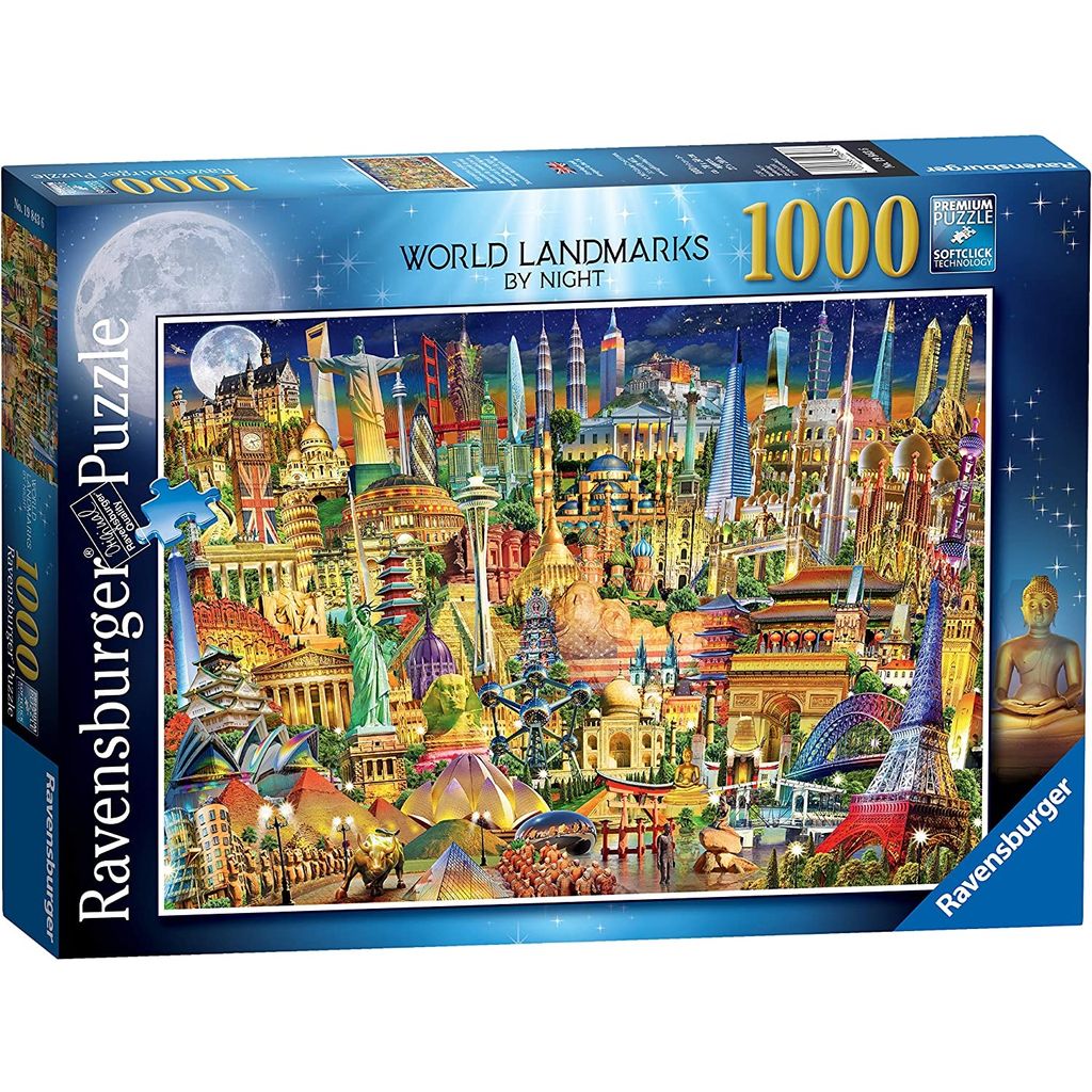 Ravensburger 19843 World Sehenswürdigkeiten bei Nacht 1000 Produktbild 