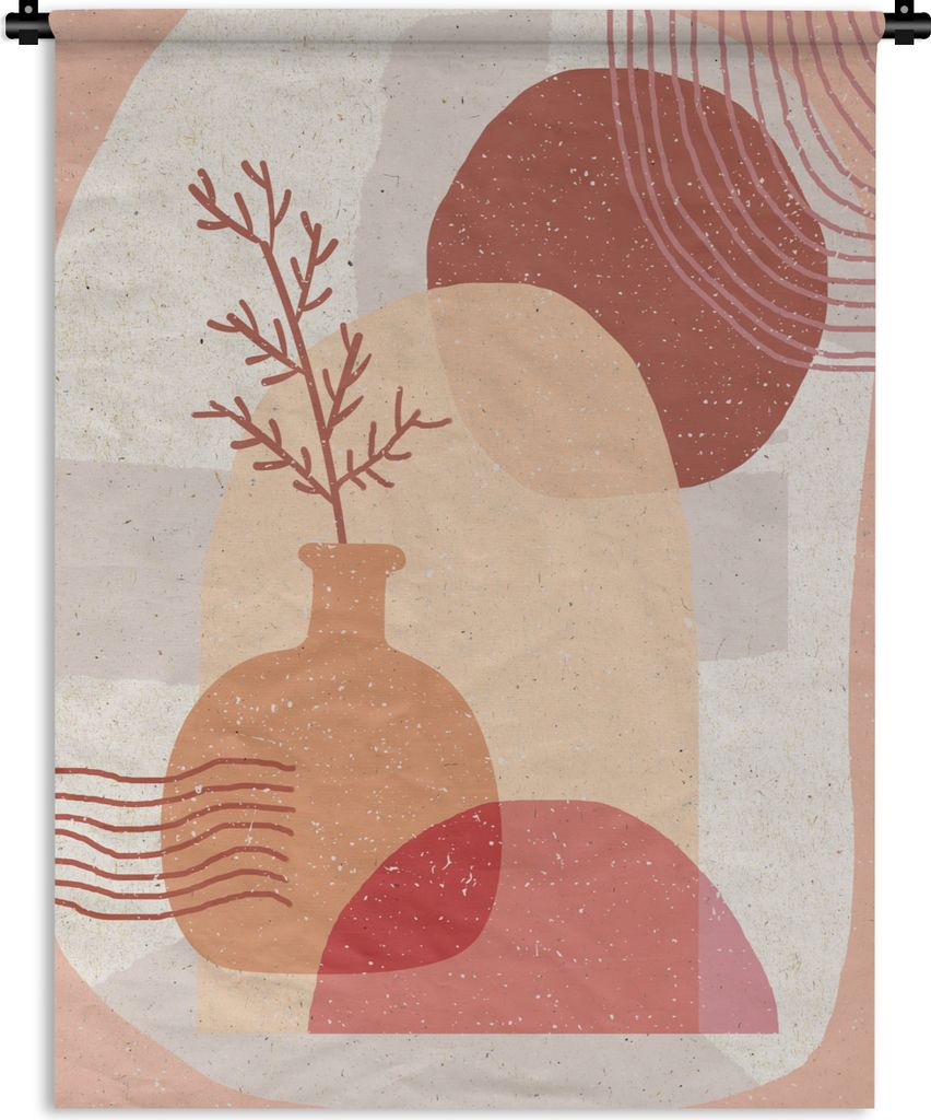 MuchoWow Wandteppich Wandbehang Blumen - Abstrakt - Boho - Pastell 150x200 cm Tapisserie Dekoration Wandtuch - Wandaufhängung - Moderner