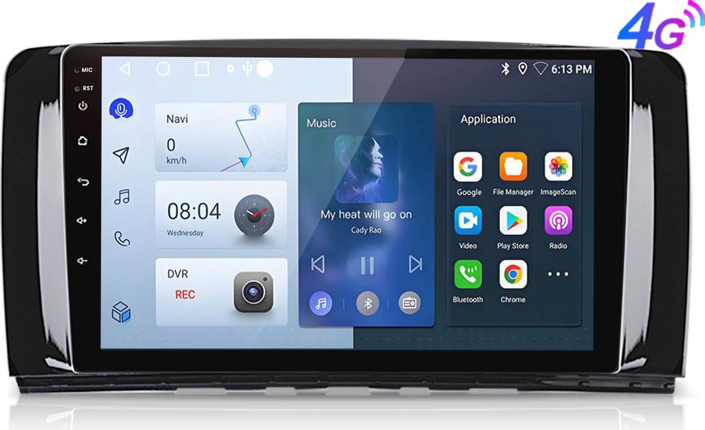 Carplay 6+128G Für Mercedes R-Klasse W251 R300 ML W164 9" Zdjęcie produktu 