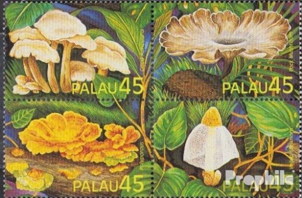 Briefmarken Palau-Inseln 1989 Mi 269-272 Viererblock (kompl.Ausg.) postfrisch Pilze