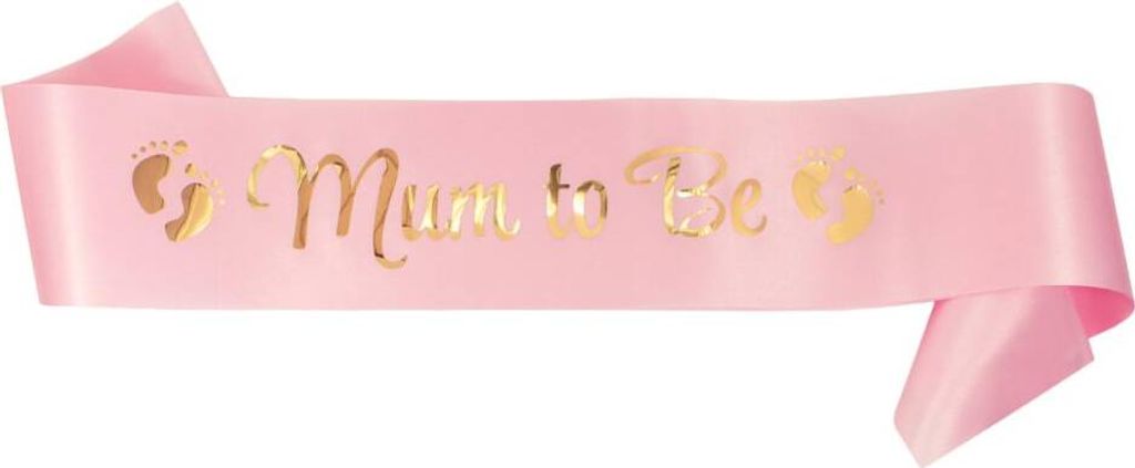 Oblique Unique Schärpe Mum To Be Baby Shower Party Mädchen Schwangerschaft - rosa