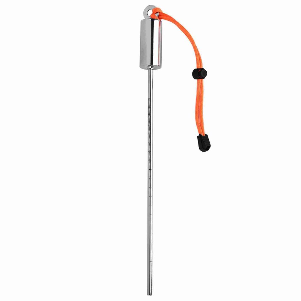 Tauchpunktstange farbenfrohe Edelstahl -Geräuschhersteller mit Lanyard (Orange)