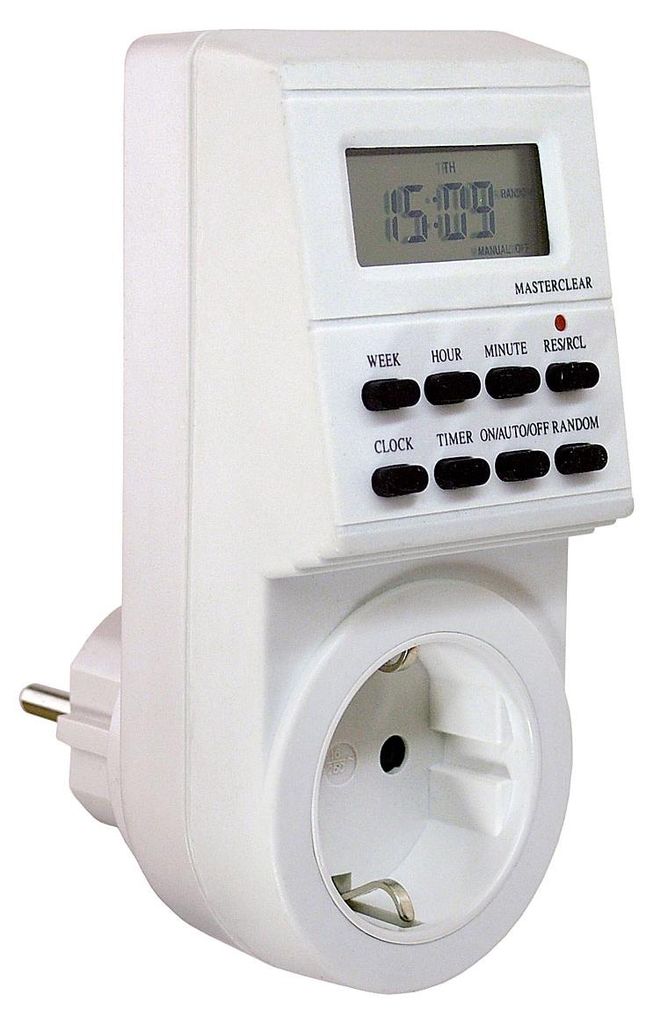 as-Schwabe Wochen-Zeitschaltuhr digital Timer Steckdose Wochenprogramm IP20
