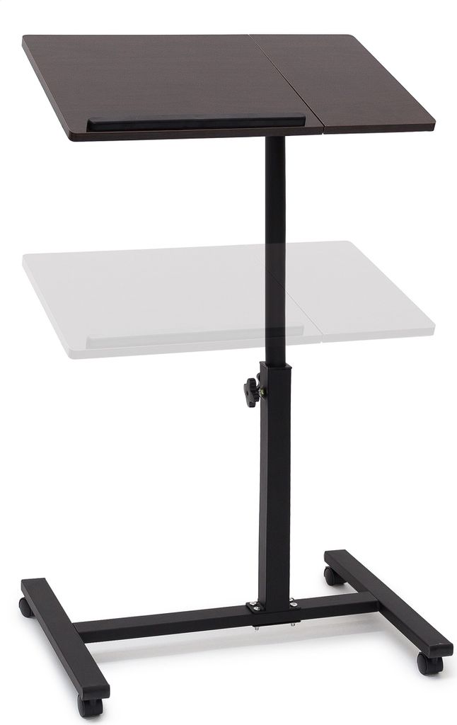 relaxdays PC-Tisch höhenverstellbar dunkelbraun 60,0 x 40,5 Produktbild 10
