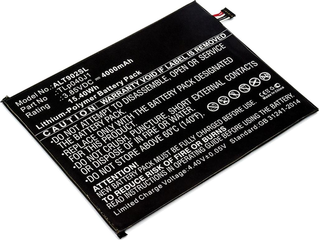 subtel 1x Akku für Tablet Kompatibel mit Alcatel 1T (8082), A30 Tablet 4G LTE 9024W, Joy Tab (9029Z), TLp040J1 - (4000mAh, 3.85V)