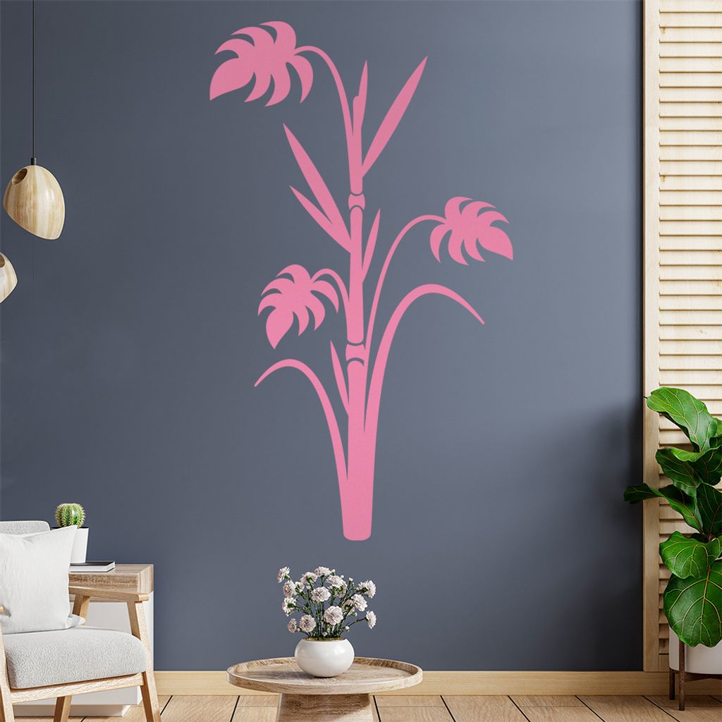 Bambus - Pflanze - Dekoration Wandtattoo in 6 Größen - Wandaufkleber Wall Sticker - Dekoration, Küche, Wohnzimmer, Schlafzimmer, Badezimmer