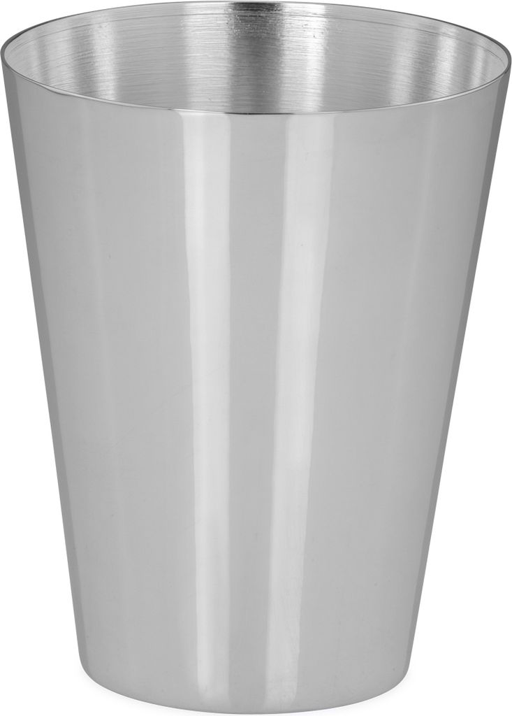 Becher ohne Fuß, glatt, L, versilbert, H 13,0cm D 10,0cm