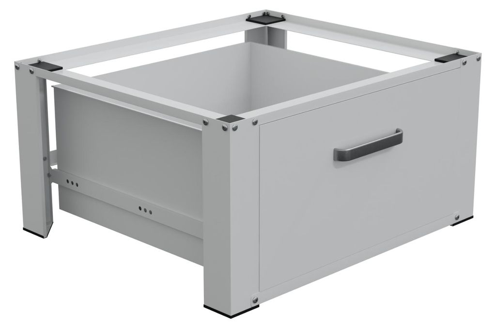 HAGO24 Waschmaschinenuntergestell 63x54x31,5cm Weiß Stahl Produktbild 