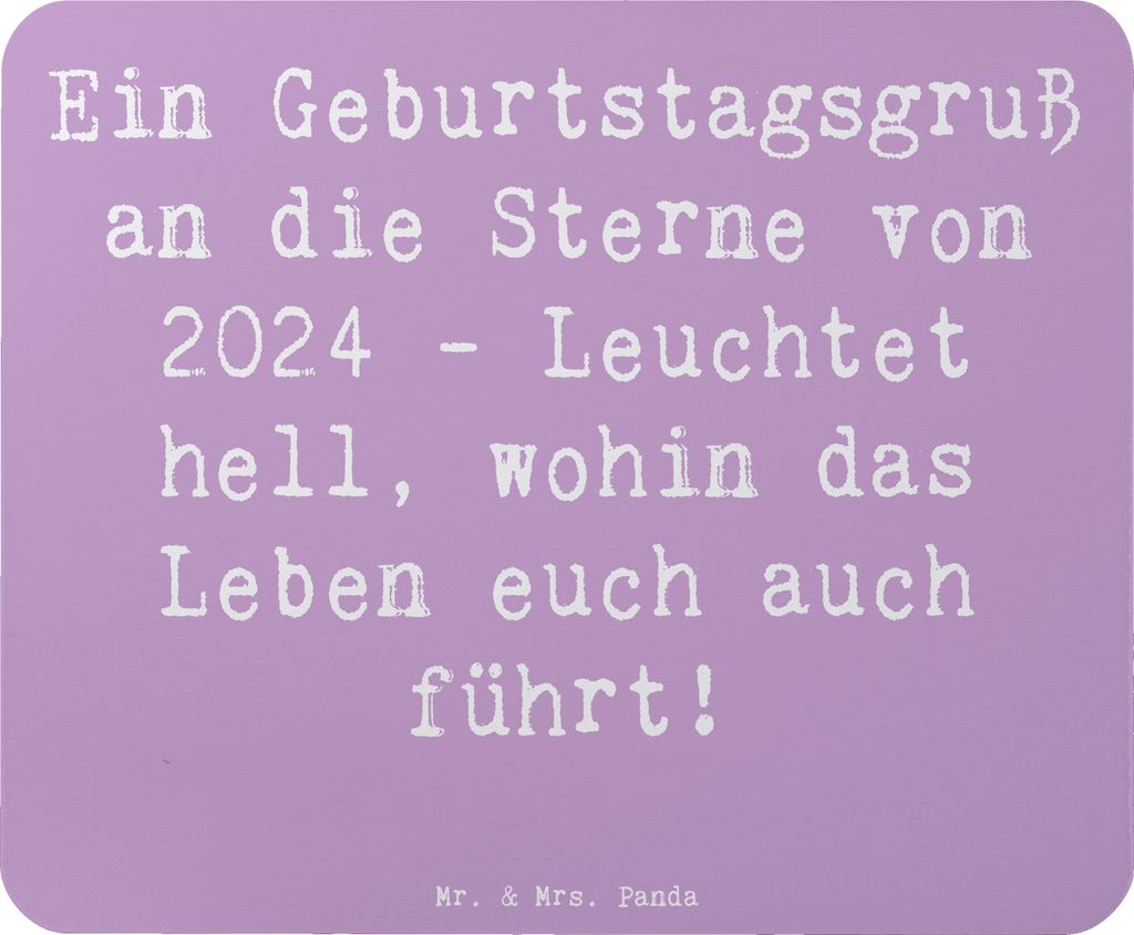 Mr. & Mrs. Panda Mousepad Spruch 2024 Geburtstag Sterne - Lavendeltraum - Geschenk, Zukunft, Happy Birthday, pc, Geburtstagsgeschenk, besonderer Ta...