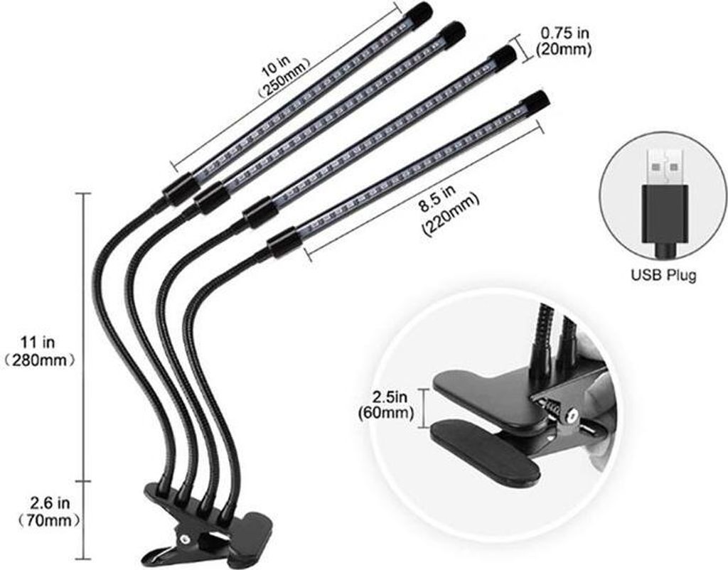 Pflanzenlampe LED, Pflanzenlicht, 40W Pflanzenleuchte, 4 Produktbild 5