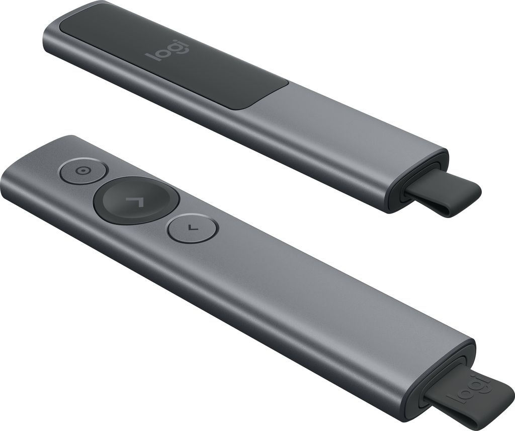 Logitech Spotlight, Bluetooth/RF, USB, 30 m, Grau Produktbild 
