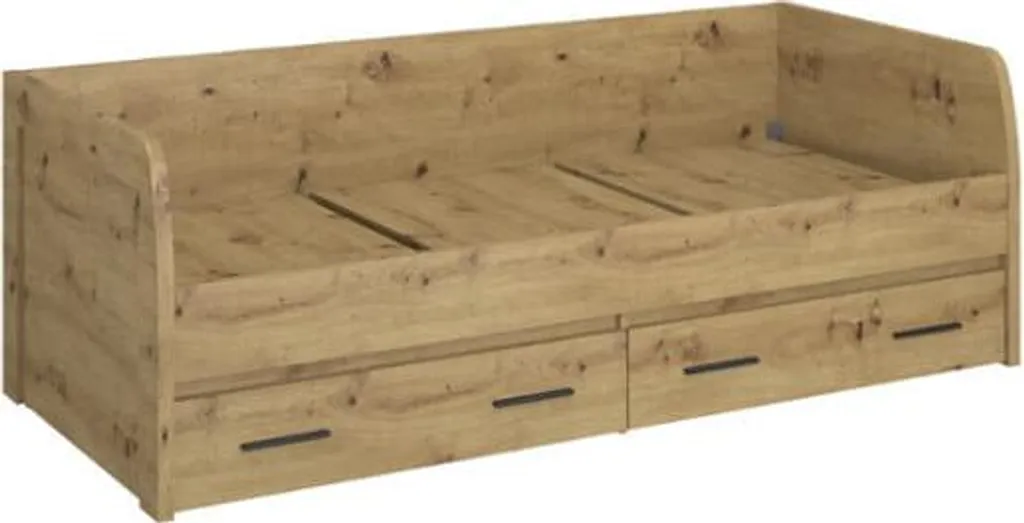 Lit simple 90x200 cm Ayson style contemporain pour adolescent et adulte