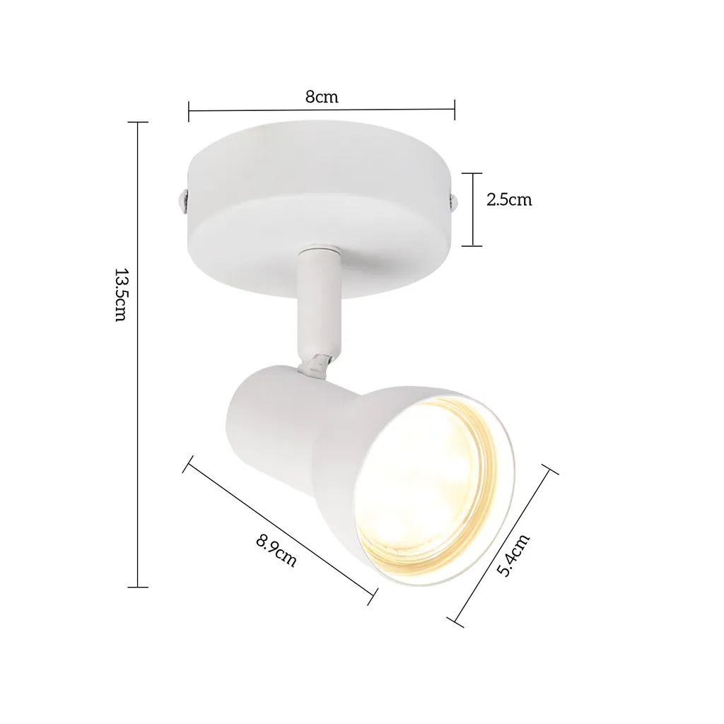 ZMH Faretto Soffitto Moderno Bianco GU10 - Lampada Corridoio Orientabile - 2