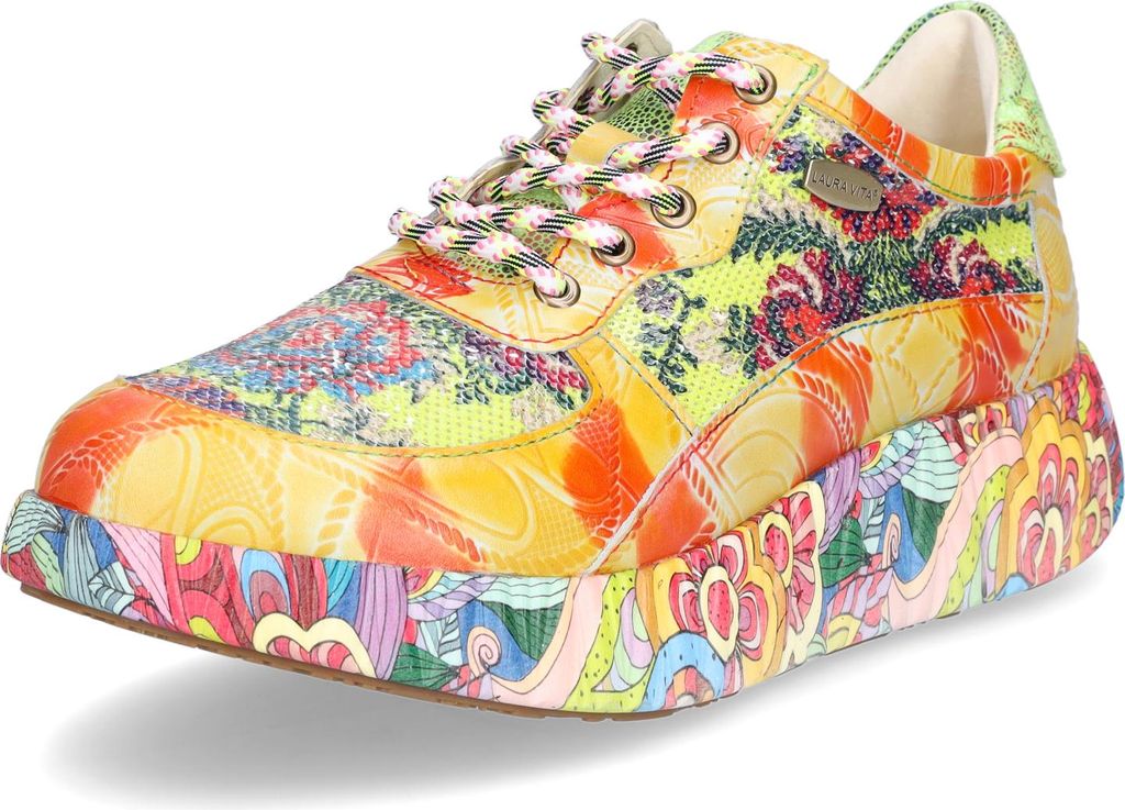 LAURA VITA Sneaker Nikito 02 jaune gelbmulti mit bedruckter Produktbild 