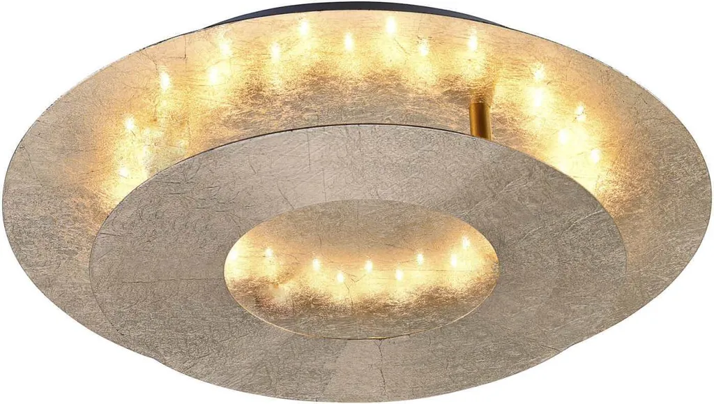 Plafonnier LED Métal Feuille d'Or Pivotant L 34cm - Luminaire Chic G01