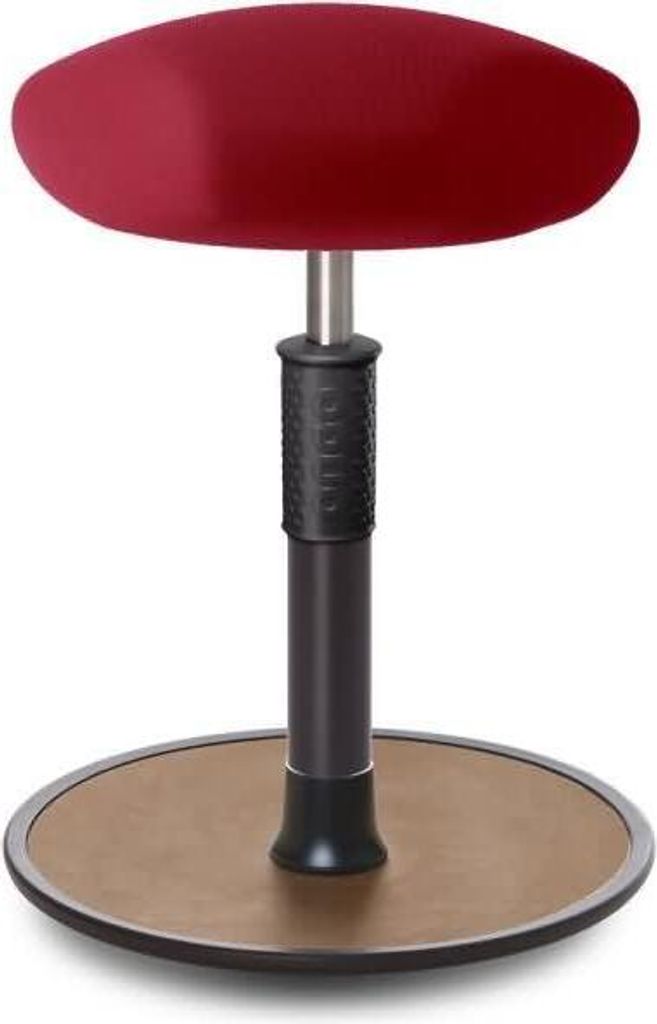 Sitz- Stehhocker Free Regular Triangel Gestrick Dunkelrot schwarz /Natur.