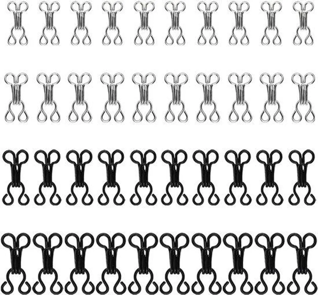 Agrafes Métalliques Robustes pour Soutien-Gorge, Kit de 40 Paires à Coudre