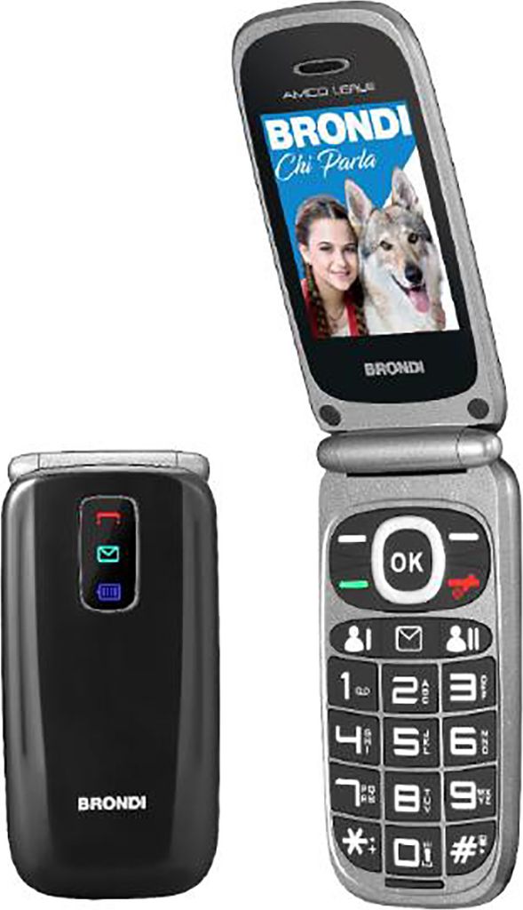 Brondi AMICO LEALE, Klappgehäuse, Dual-SIM, 6,1 cm (2.4"), 1,3 MP, 800 mAh, Schwarz