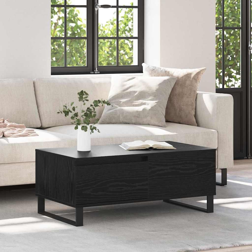 Maison Exclusive - Couchtisch Schwarz Eichen-Optik 90 x 50 x 36,5 cm Holzwerkstoff