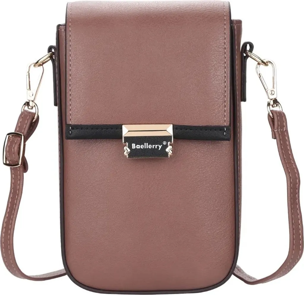 Sac à main en cuir marron foncé Baellerry - Finition Luxe KP25527