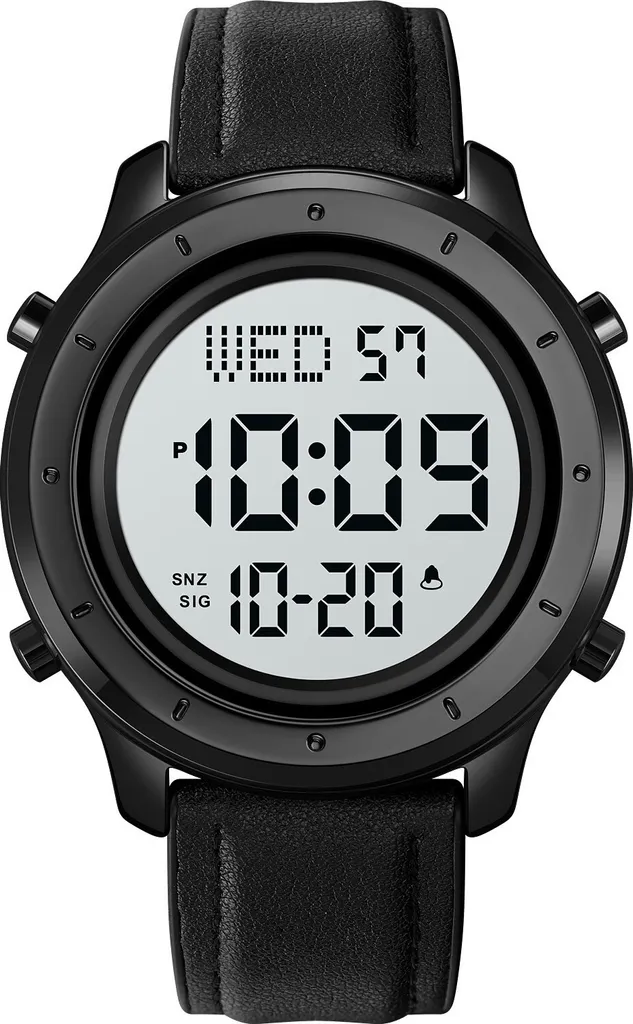 Montre Digitale Homme SKMEI Imran KP23783 pour Sport et Travail Noir
