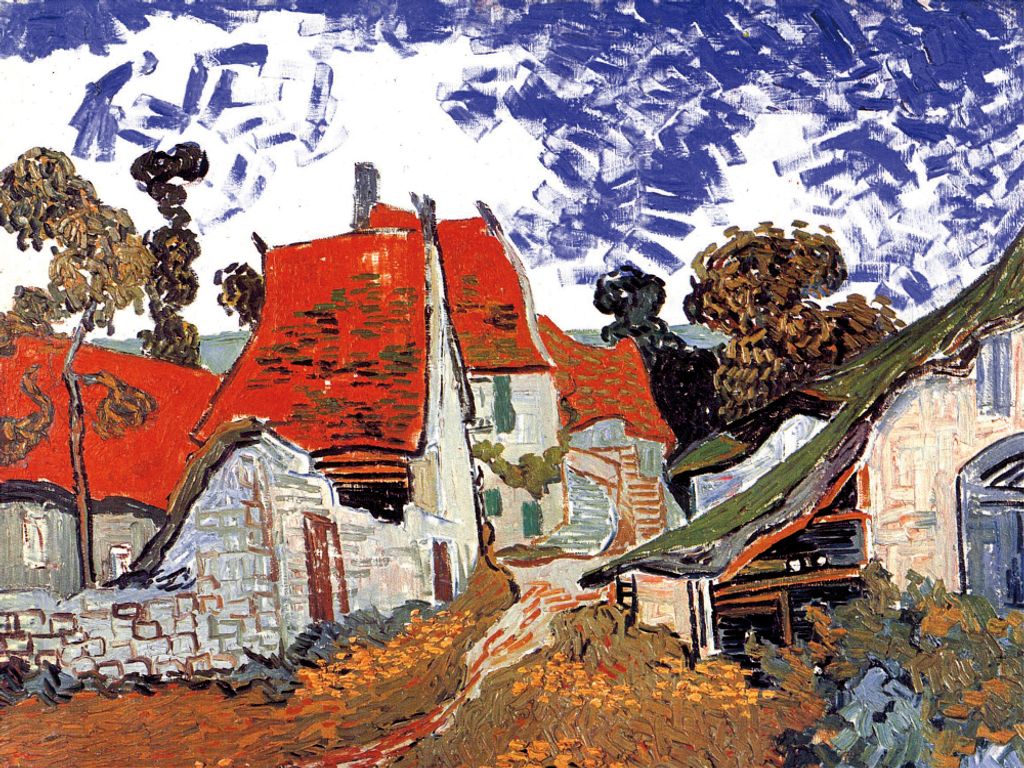 Vincent Van Gogh Kunstdruck Bild - Dorfstraße In Auvers Sur Oise, 1890 (60 x 80 cm)