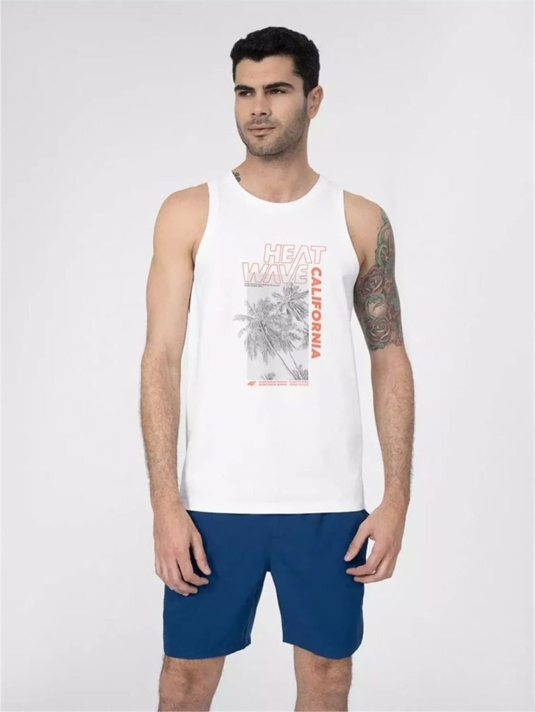 4F Herren-Tank-Top Thorra weiß XL Produktbild 