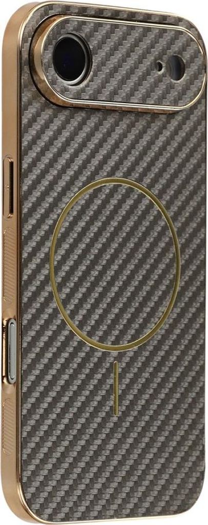 MagSafe Hülle für Apple iPhone Air - Phonesta Luxury Carbon Fiber Back Cover - Braun