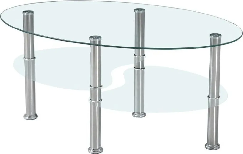 Occasione Tavolino Mimas Ovale Vetro 3 Piani 90x55: Prezzo Imbattibile