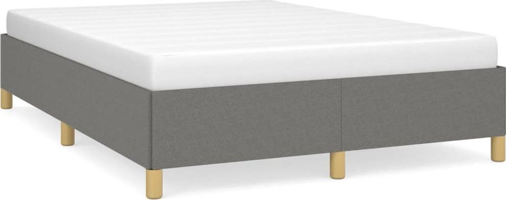 vidaXL Rám postele bez matrace tmavě šedý 140x200 cm látka Obrázek produktu 