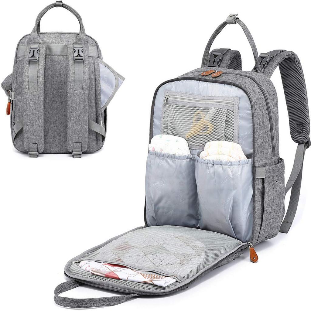 Wickeltasche Rucksack Großer Wickelrucksack mit Multifunktions-Babytaschen 