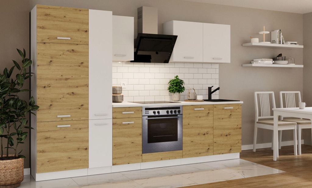 Küche Toni 290 cm Küchenzeile Küchenblock Singleküche Produktbild 