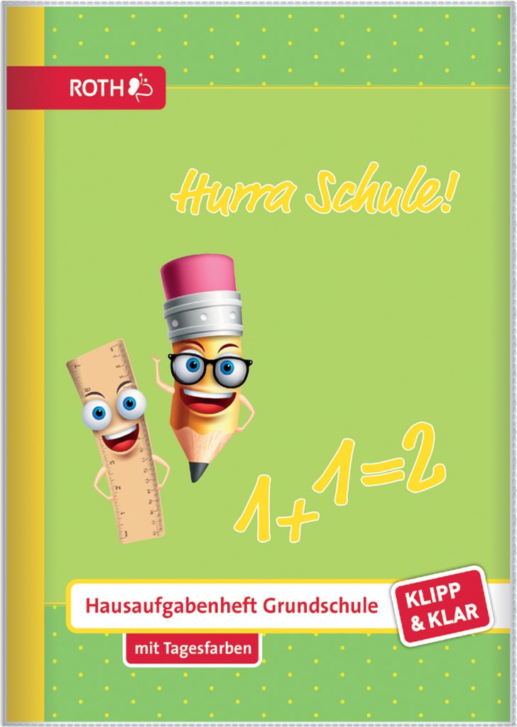 ROTH Hausaufgabenheft Klipp & Klar "Hurra Schule" DIN A5 Produktbild 
