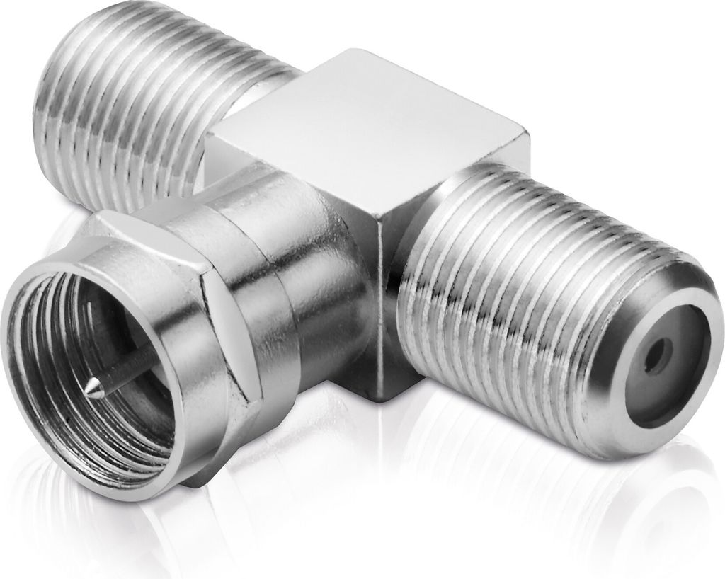 adaptare 60603 Sat-T-Stück 1-mal F-Stecker auf 2-mal Produktbild 