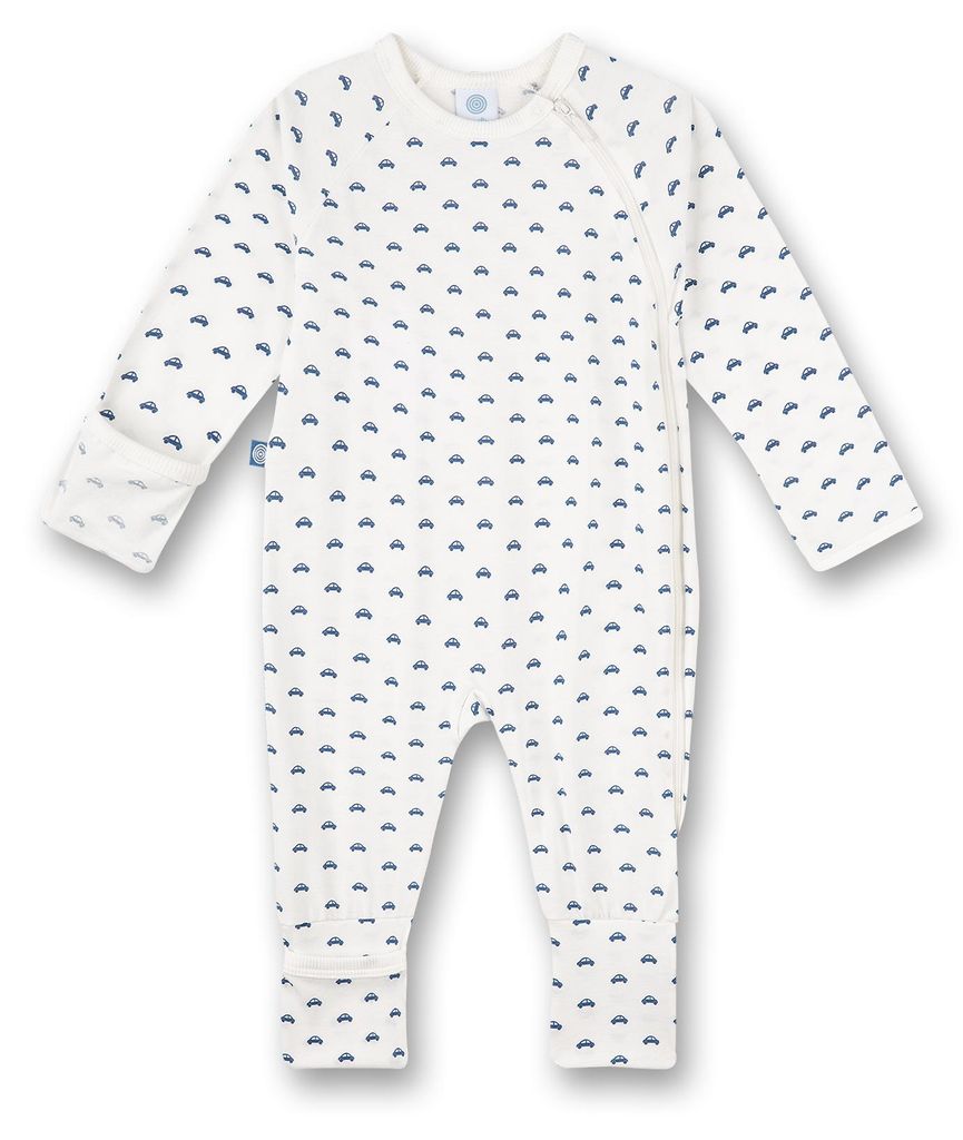 Sanetta Baby-Strampler weiß Auto 68