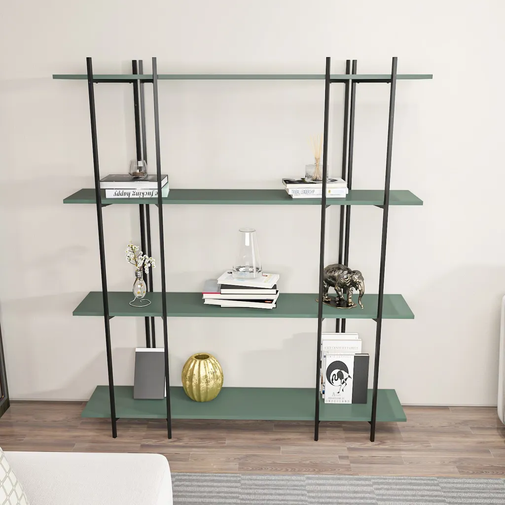 Skye Decor Étagère Moss Vert et Noir Design Moderne 160 x 180 x 29,6 cm