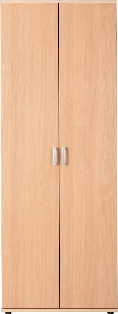 Armoire haute Vetra beige 70 cm de large, 5 niveaux de rangement bureau