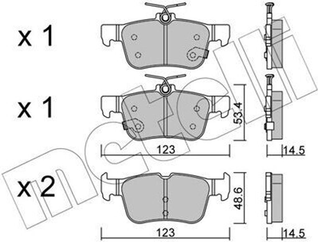 METELLI Bremsbeläge Satz Hinten Bremsklötze für FORD Focus Mk4 Turnier (HP) 22-1040-1