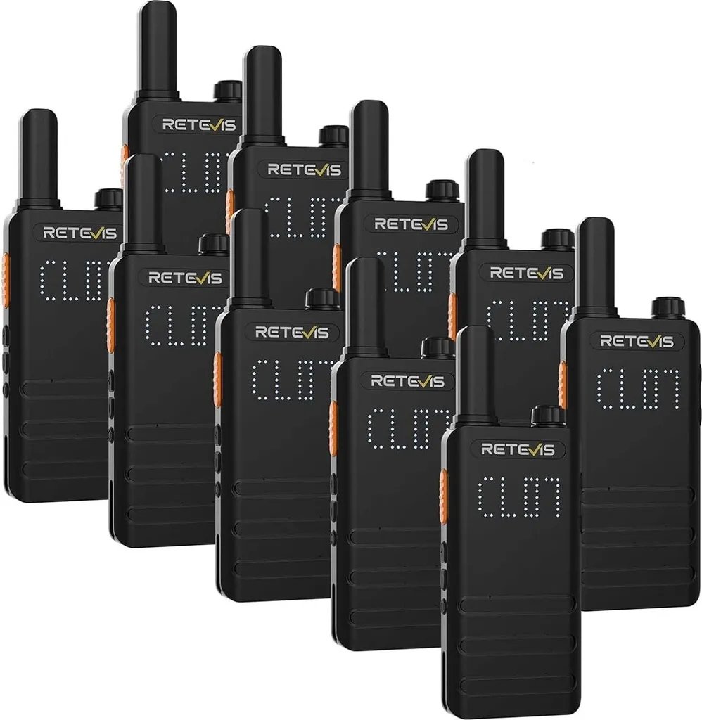 Talkie-walkie pour sécurité scolaire rechargeable USB C et léger (10 pcs)