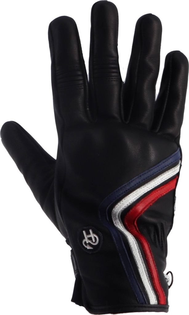 Helstons Line Motorrad Handschuhe, schwarz/weiß/rot/blau, 11