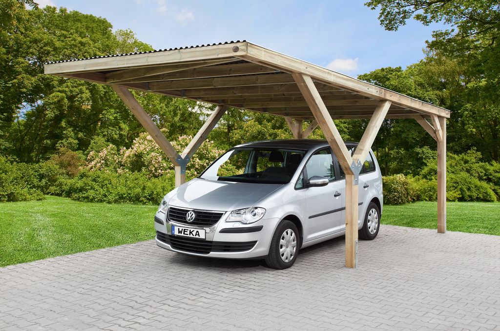 Einzelcarport weka Y 612 306x606 cm kesseldruckimprägniert Produktbild 
