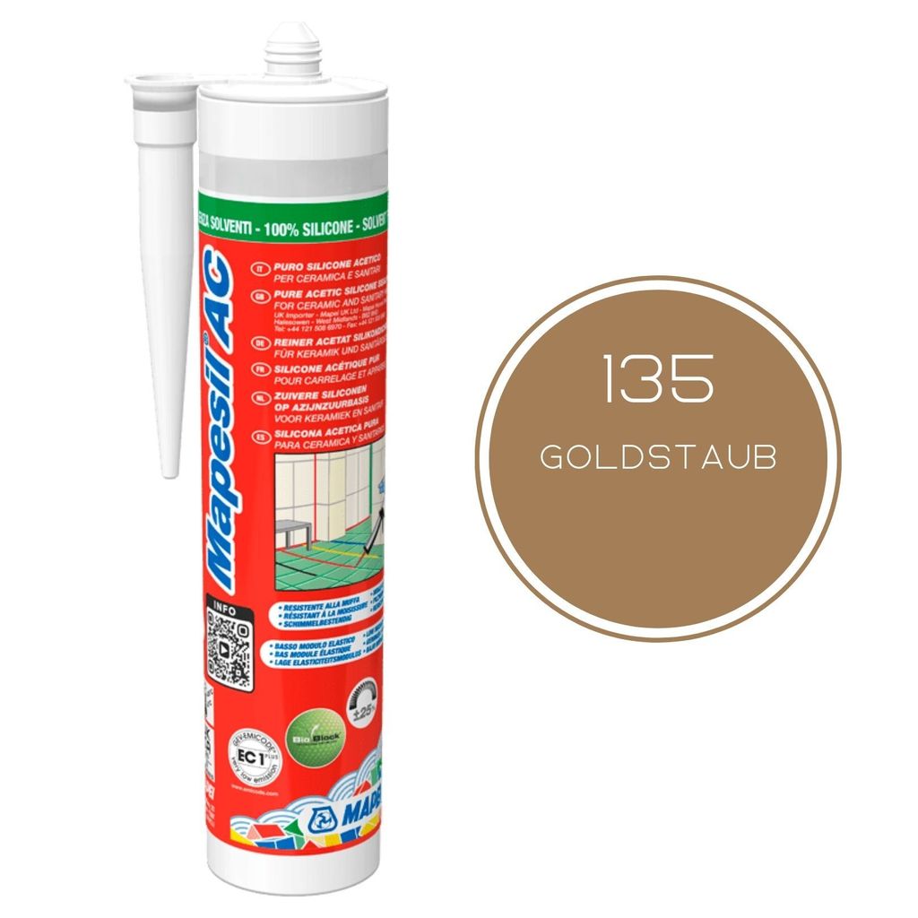 MAPEI® MAPESIL AC 1-Komponenten Fugen-Silikon 135 goldstaub Produktbild 