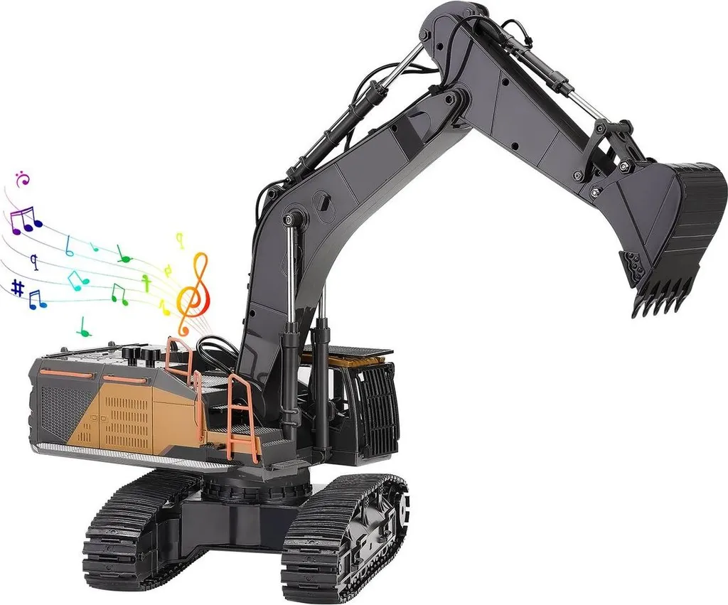 Jouet de chantier télécommandé 1:14 - Pelleteuse RC pour jardin et sable
