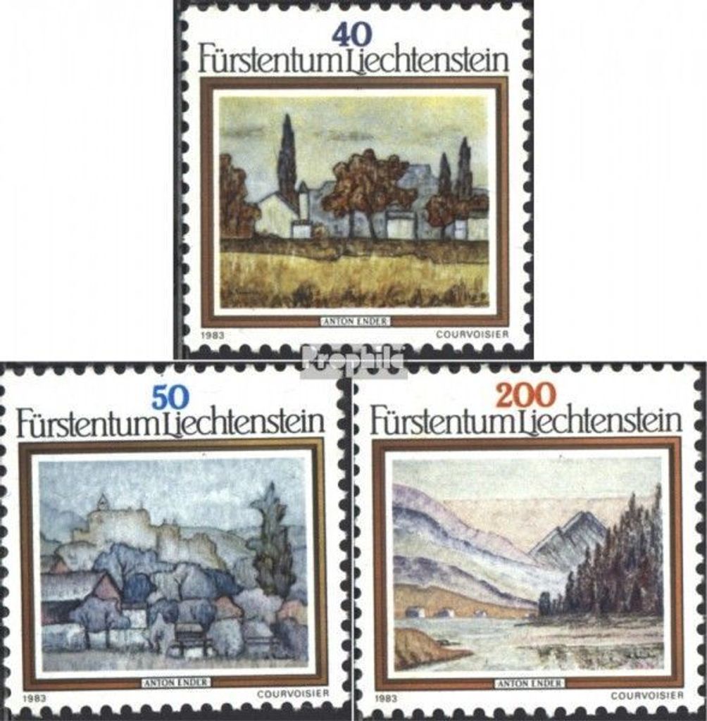 Briefmarken Liechtenstein 1983 Mi 821-823 (kompl.Ausg.) postfrisch Gemälde