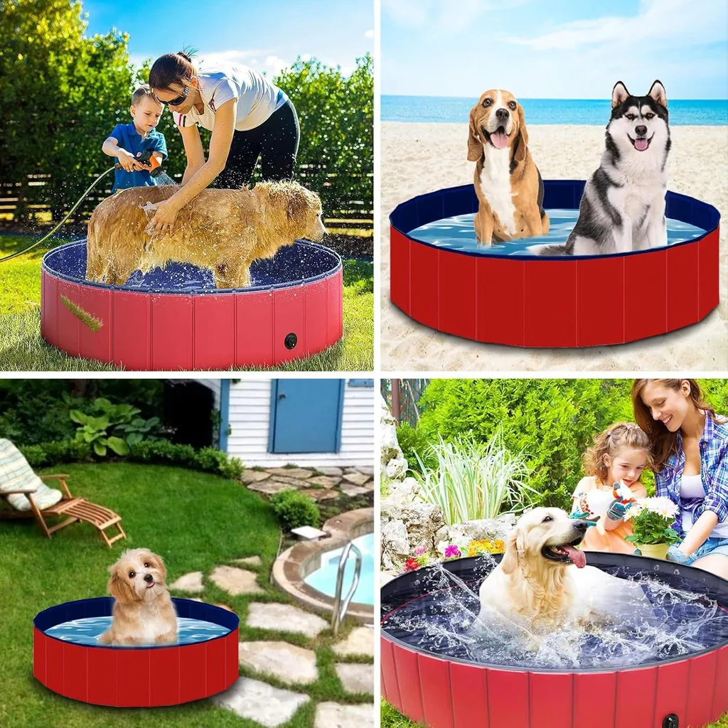 Évitez les coups de chaleur - Piscine pour chiens robuste et anti-fuite