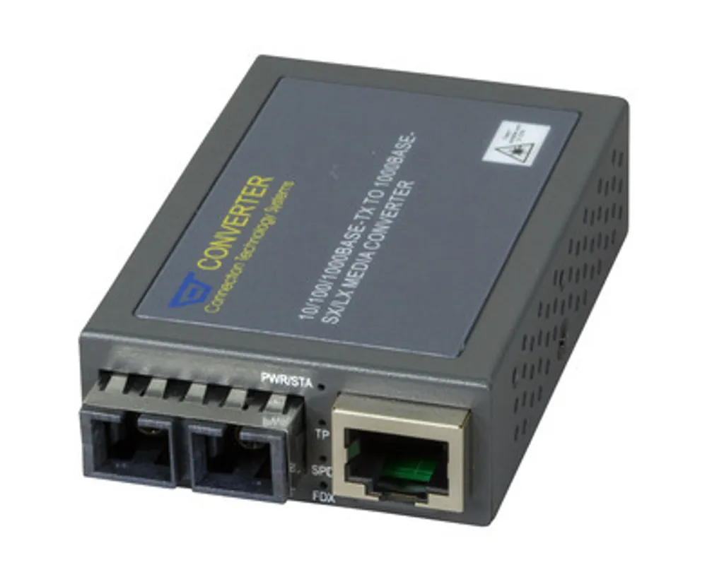 Convertisseur Gigabit Ethernet RJ45 vers SC MM 550m Format Compact