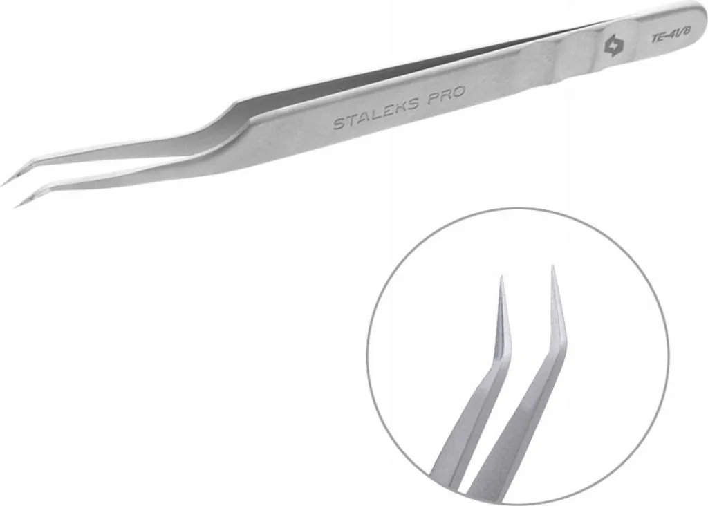 Pinzetta Staleks Pro Expert 41/8 Mini L per Volume Extension Ciglia