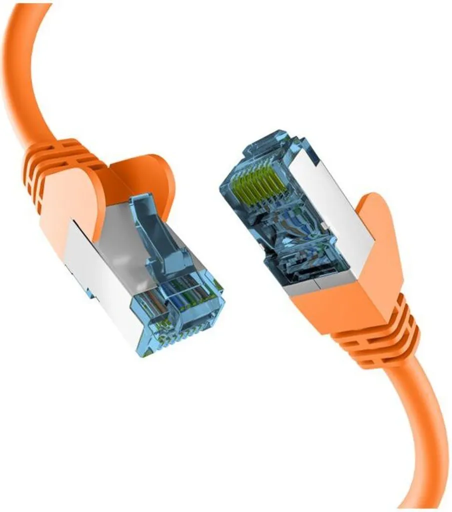 EFB Cavo Ethernet Cat7 25m Arancione | Lavoro da Casa Stabile RJ45